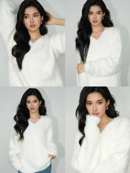 Blossom Furry Sweater-The Black Bow-