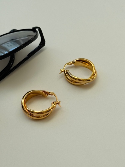 Chae-Won Double Hoop Earrings