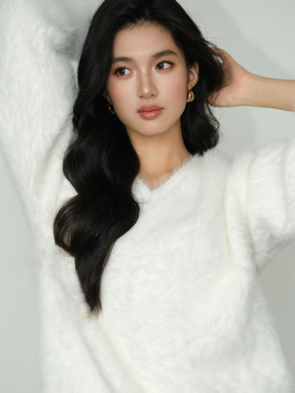 Blossom Furry Sweater-The Black Bow-