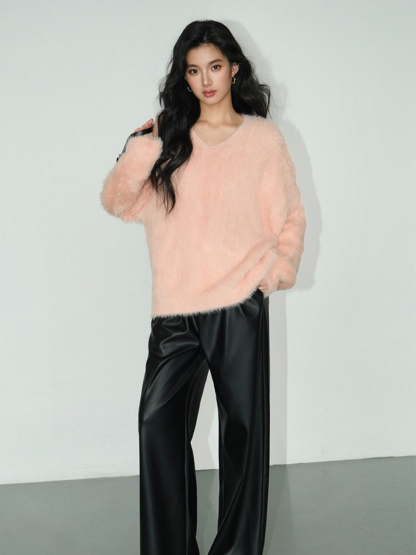 Blossom Furry Sweater-The Black Bow-