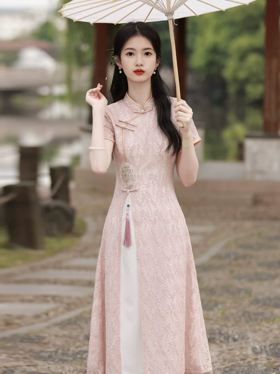 Shuang Shuang Lacey Oriental Dress