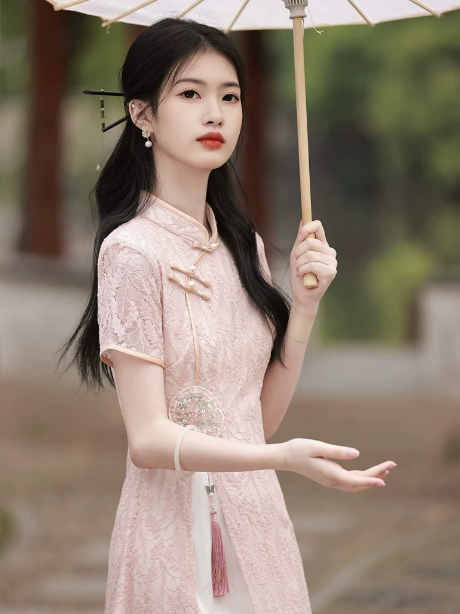 Shuang Shuang Lacey Oriental Dress