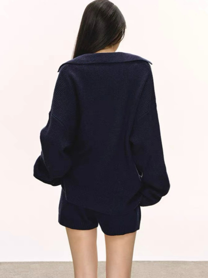 Devika Deep-V Sweater, Singlet & Shorts Set