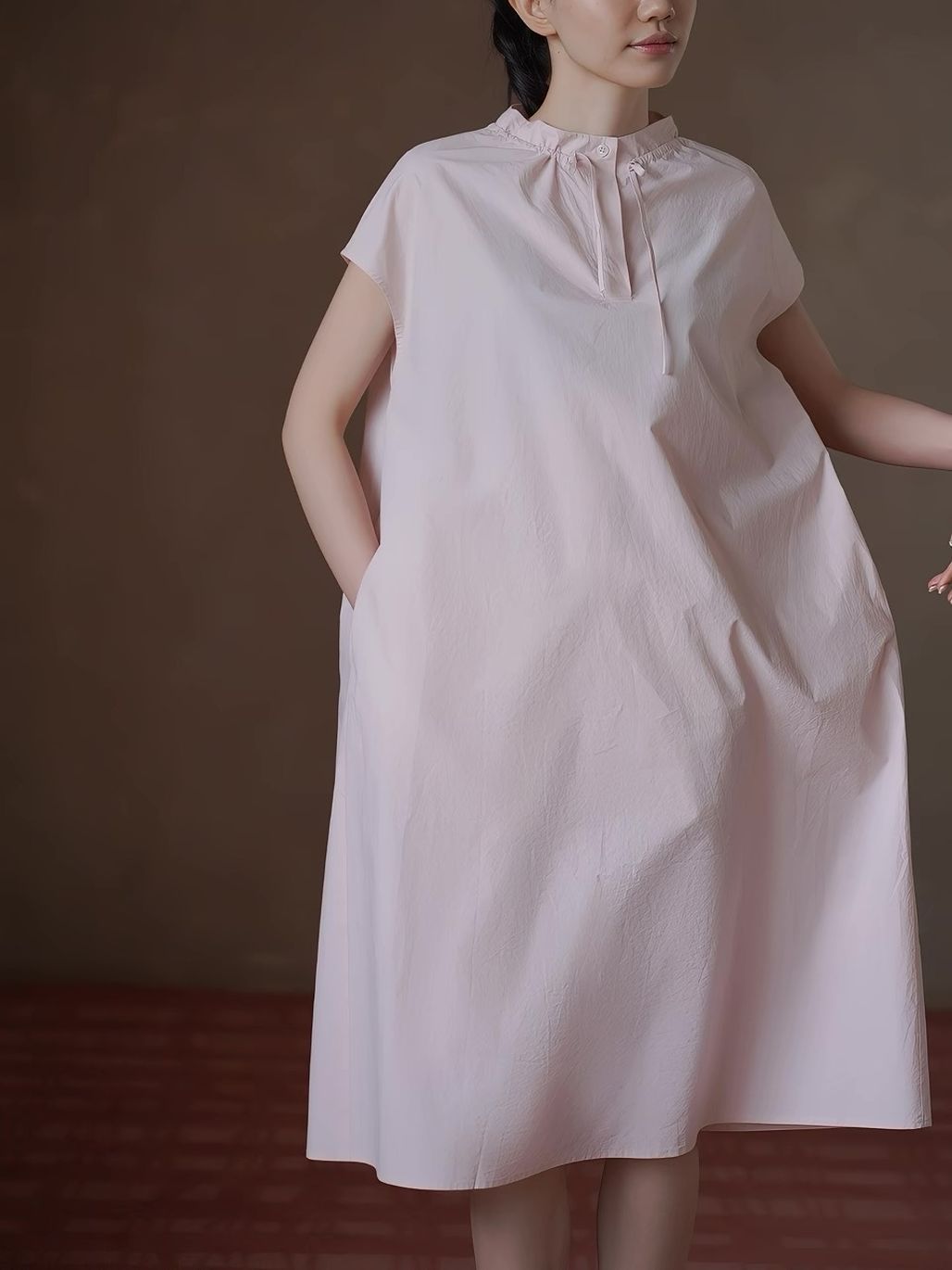 Renata Neck Detailed Cotton Dress