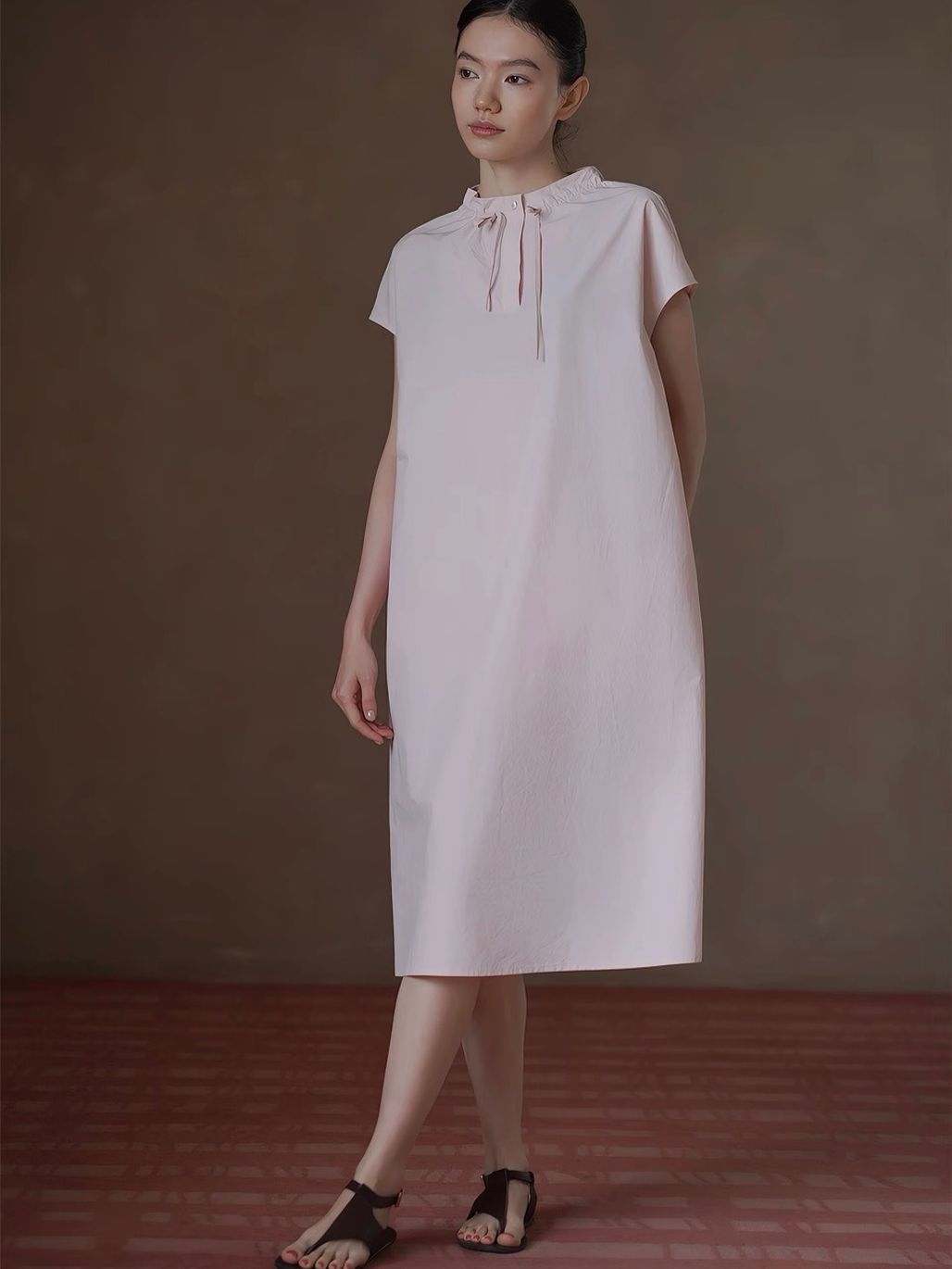 Renata Neck Detailed Cotton Dress