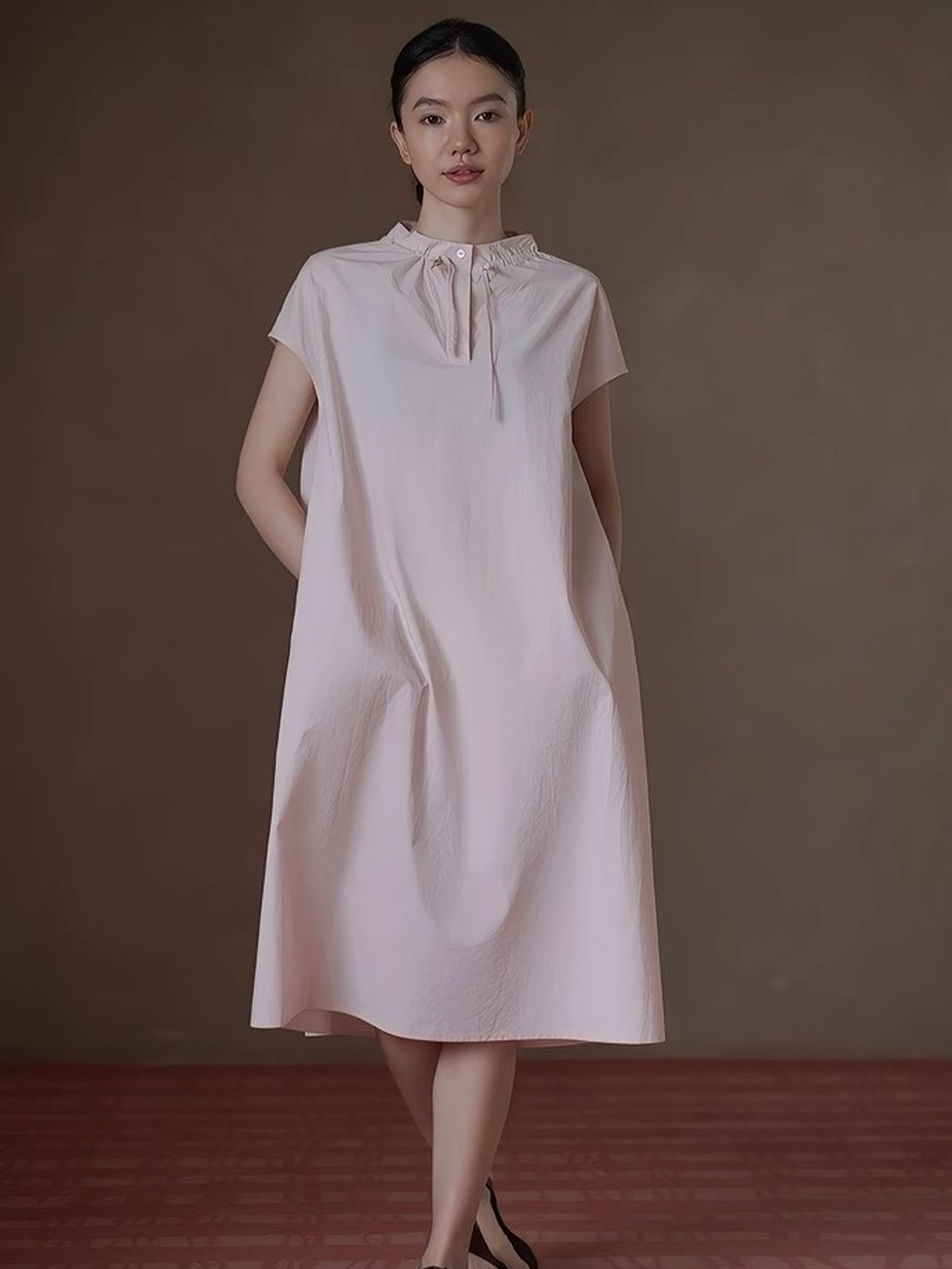 Renata Neck Detailed Cotton Dress