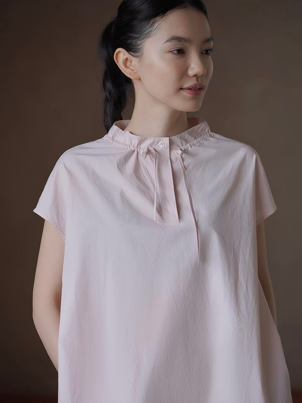 Renata Neck Detailed Cotton Dress