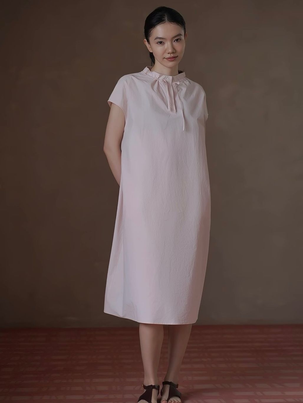 Renata Neck Detailed Cotton Dress