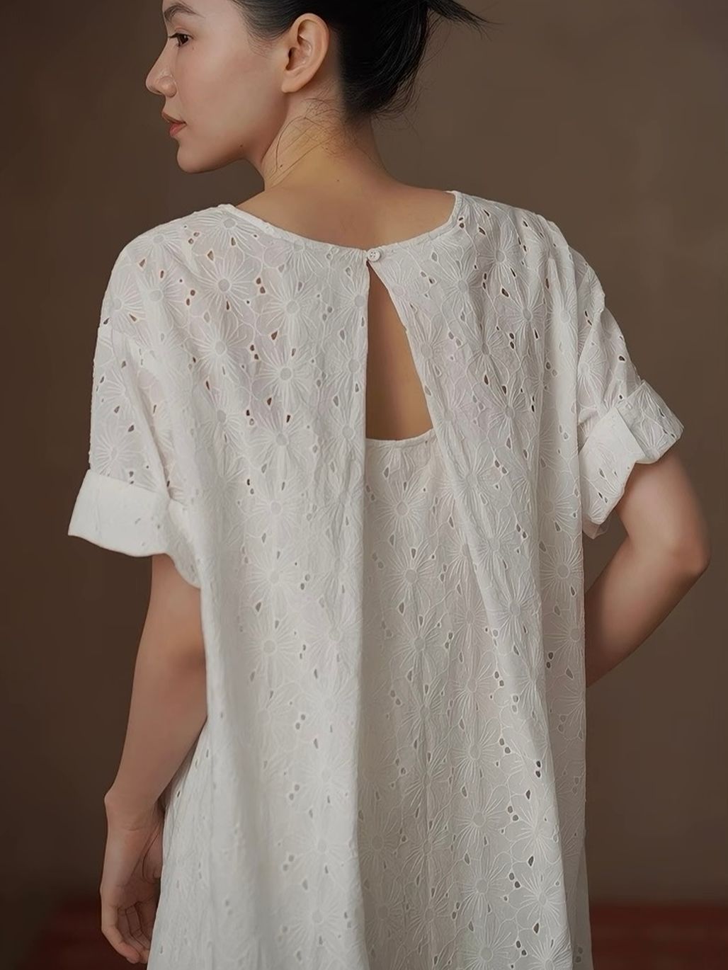 Rairy Two-Piece Crochet Cotton Dress