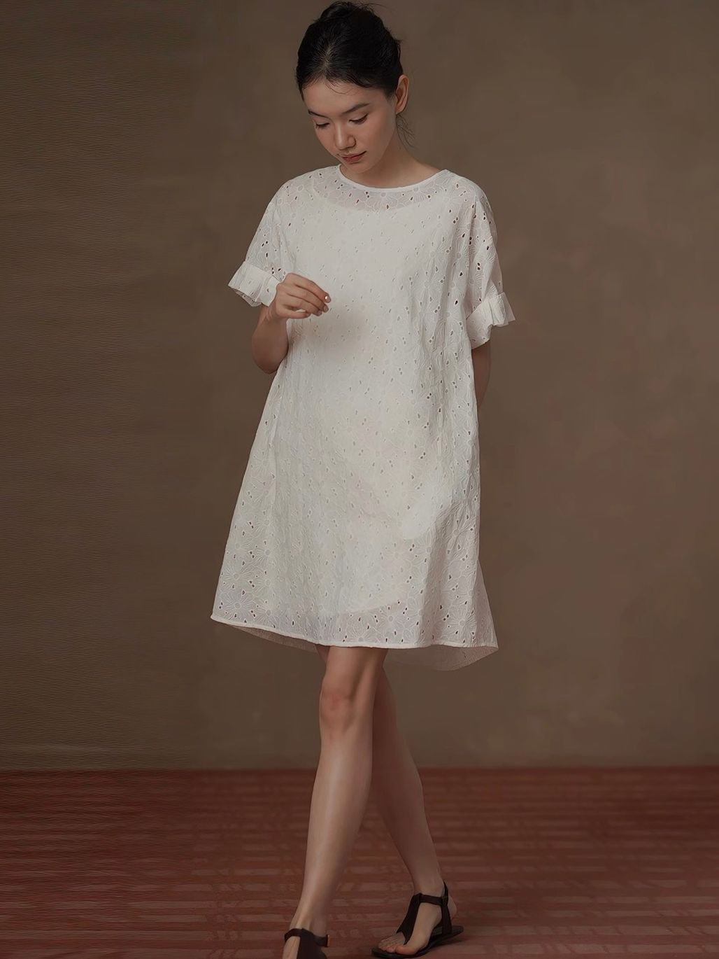 Rairy Two-Piece Crochet Cotton Dress