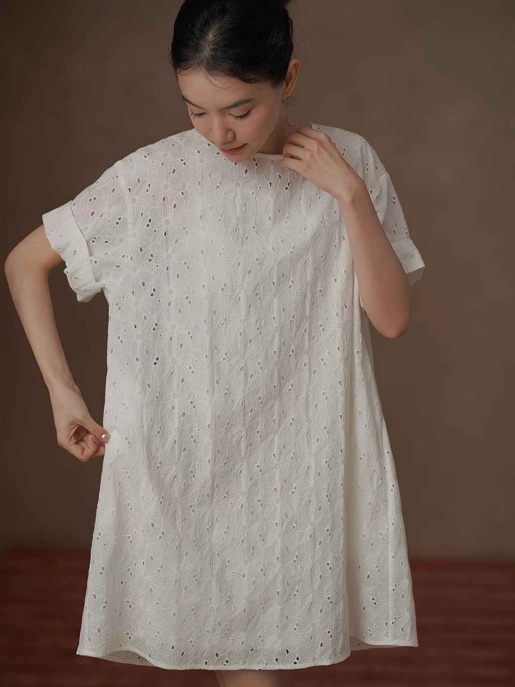 Rairy Two-Piece Crochet Cotton Dress