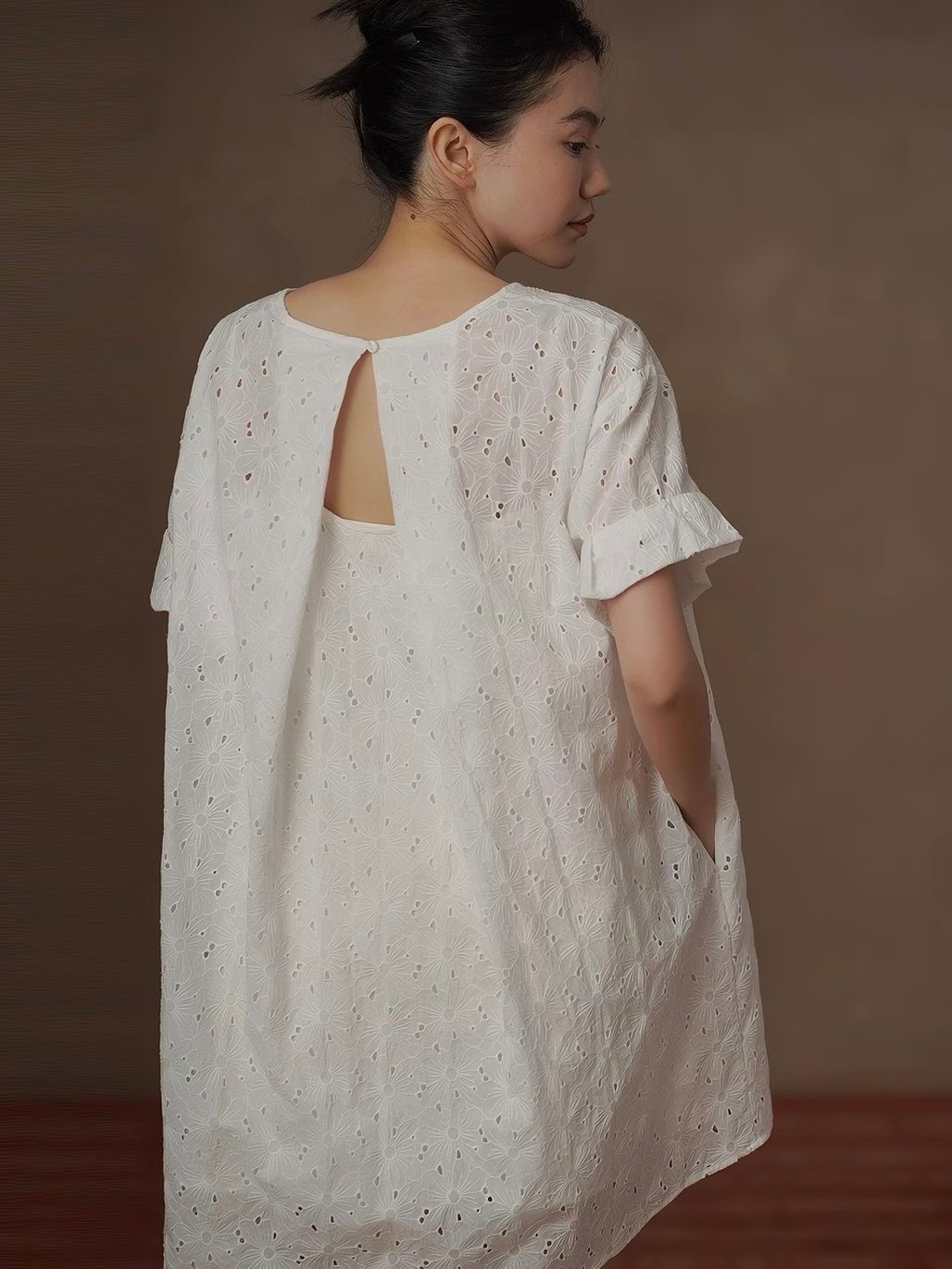 Rairy Two-Piece Crochet Cotton Dress