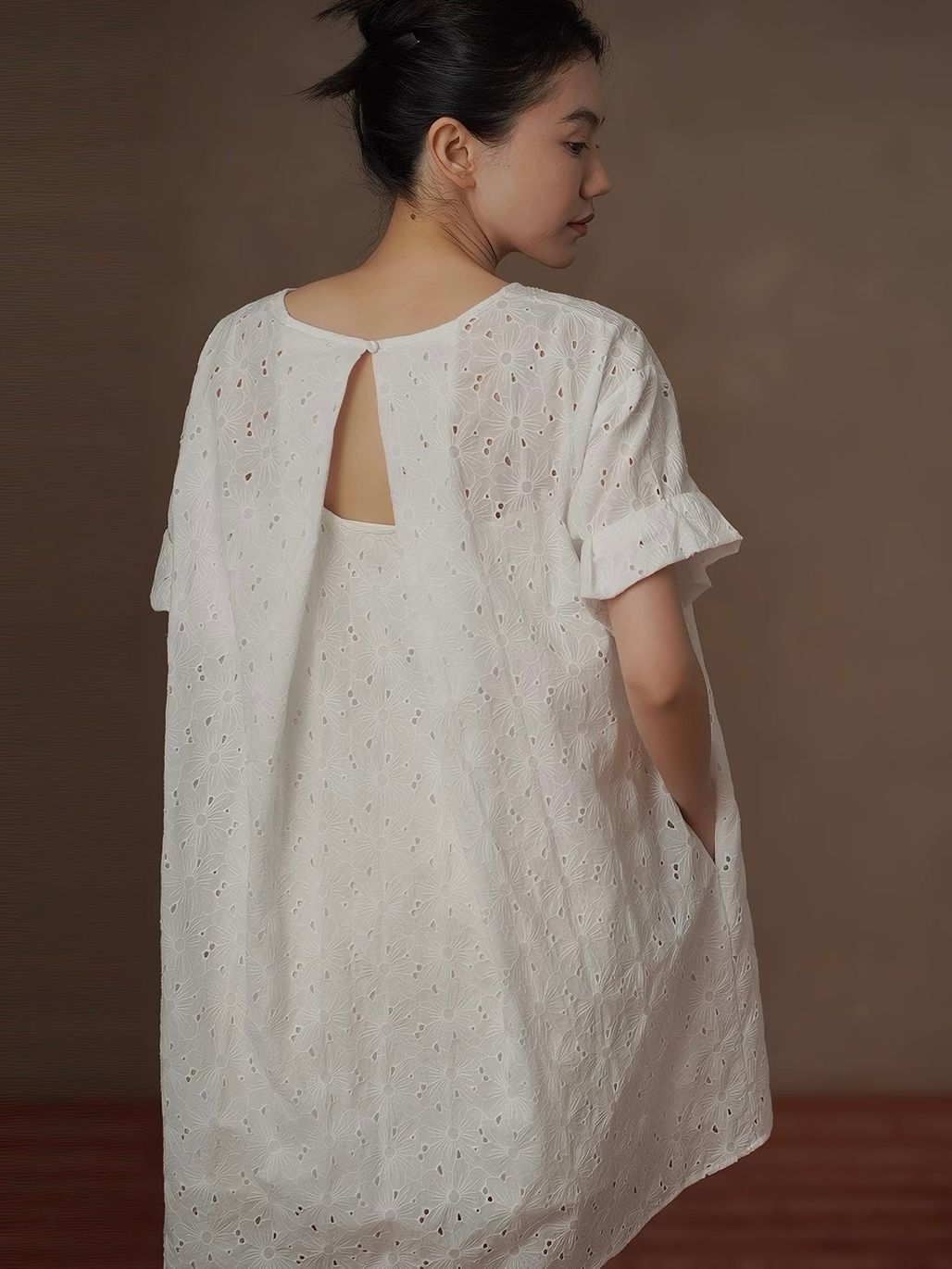 Rairy Two-Piece Crochet Cotton Dress