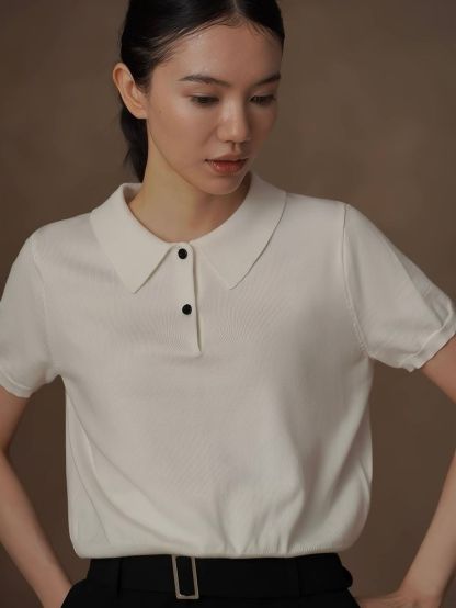 Richard Minimal Polo Knit Top