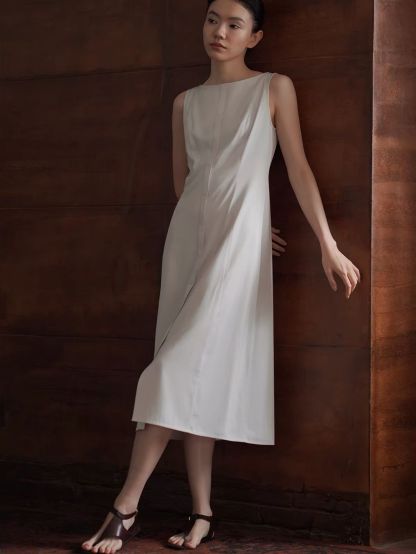 Rafael Bateau Neck Structured Dress