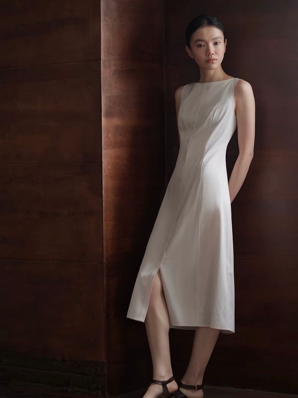 Rafael Bateau Neck Structured Dress