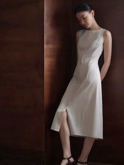 Rafael Bateau Neck Structured Dress