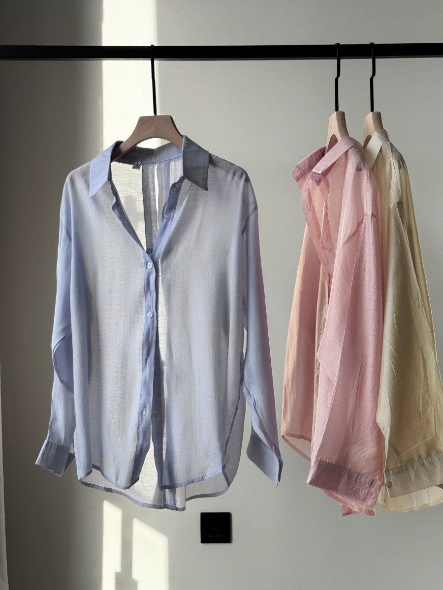 Ni Ni Back Pankou Sheer Chiffon Shirt & Benny Padded Top-The Black Bow-