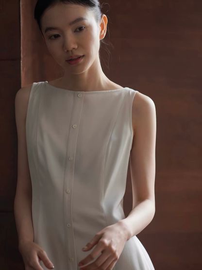 Rafael Bateau Neck Structured Dress