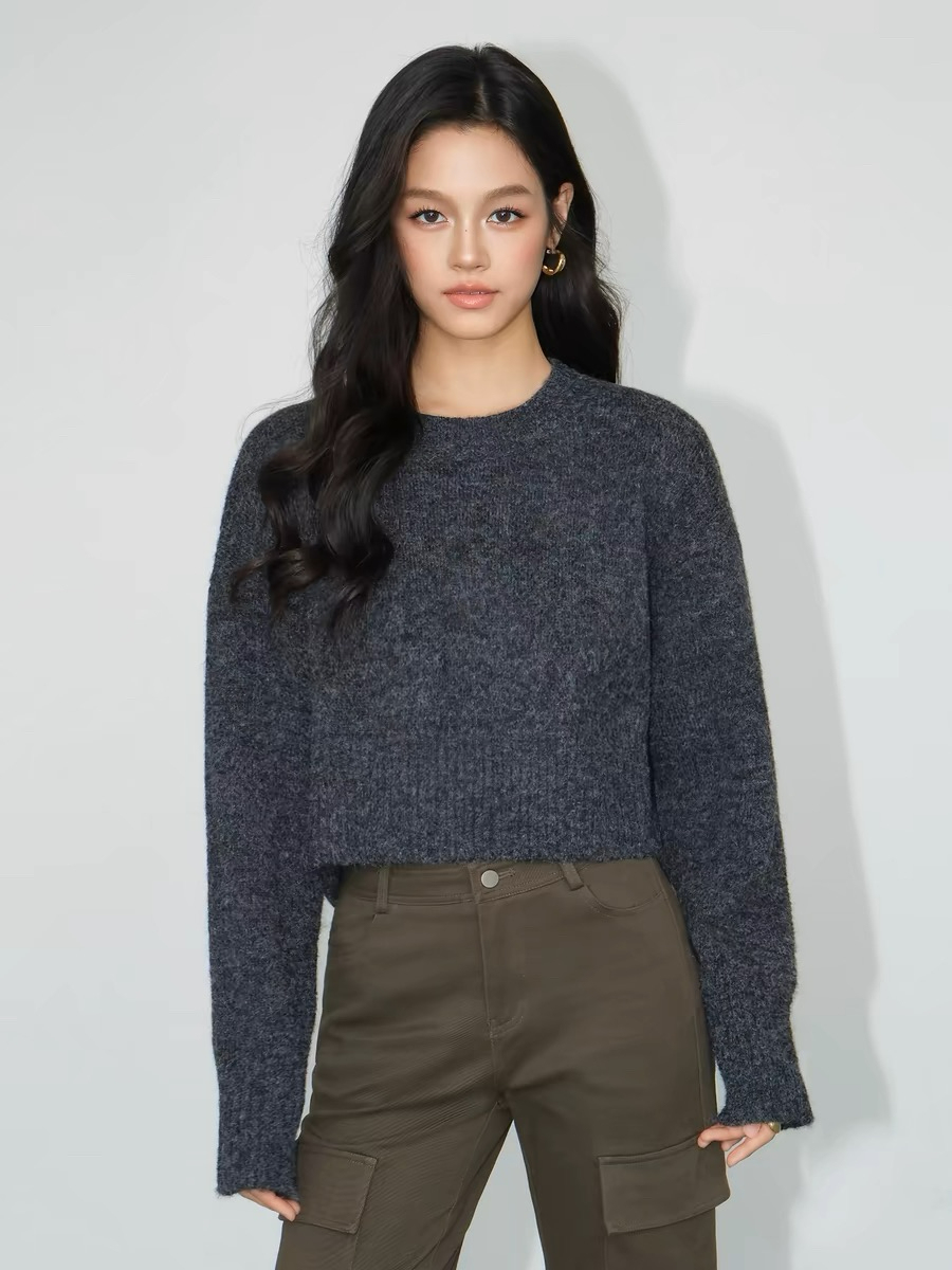 Bimba Cropped Sweater-The Black Bow-