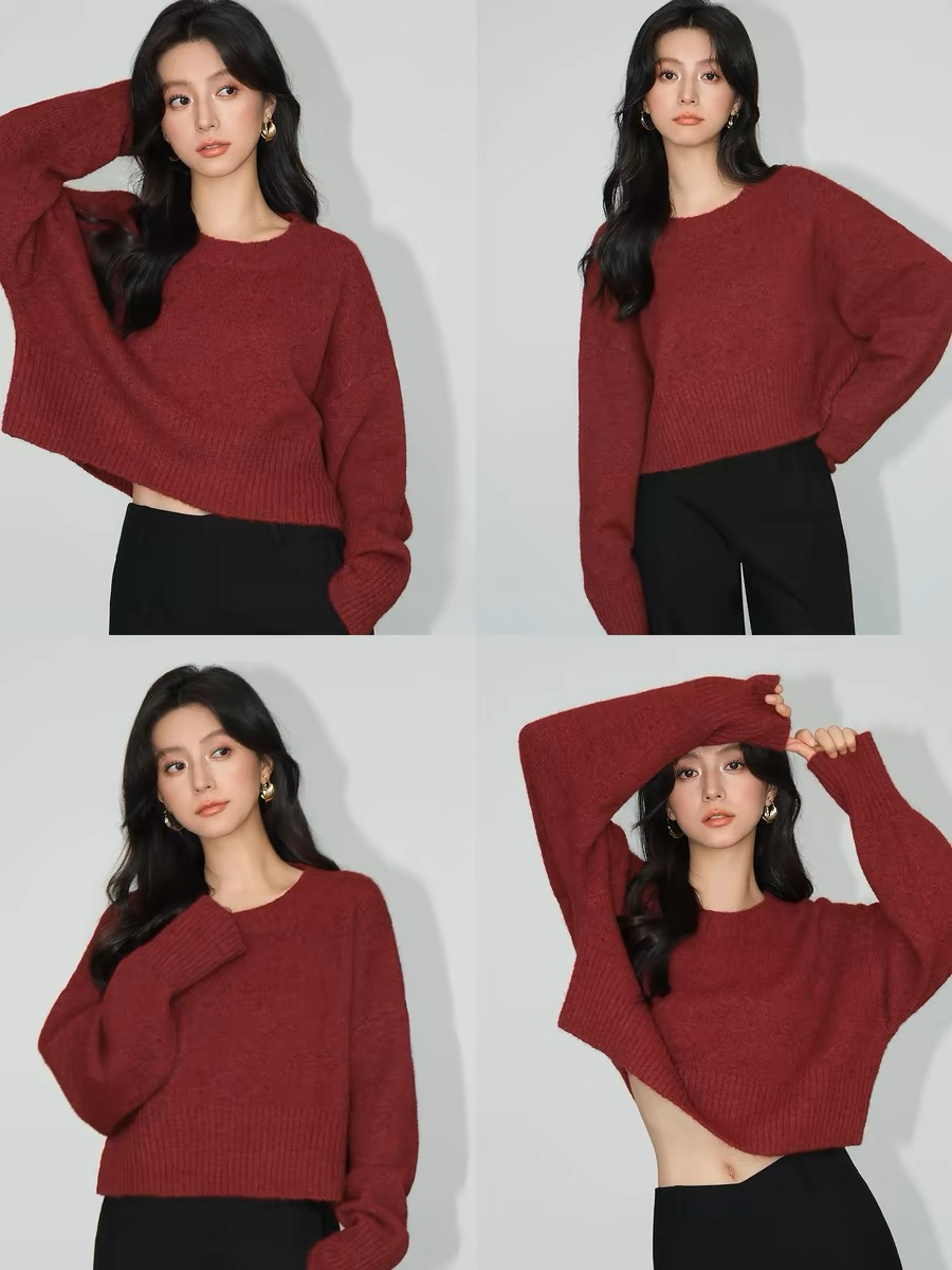 Bimba Cropped Sweater-The Black Bow-