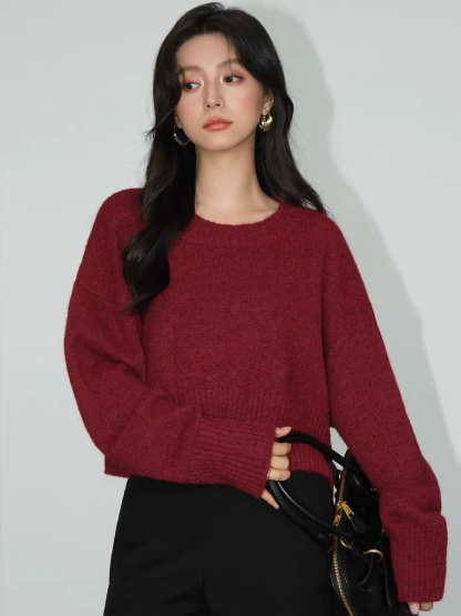 Bimba Cropped Sweater-The Black Bow-