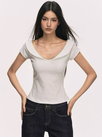 Darby Draped Colalr Top
