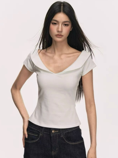 Darby Draped Colalr Top