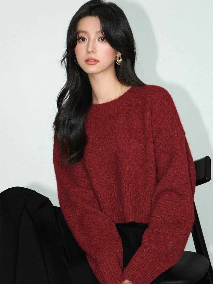 Bimba Cropped Sweater-The Black Bow-