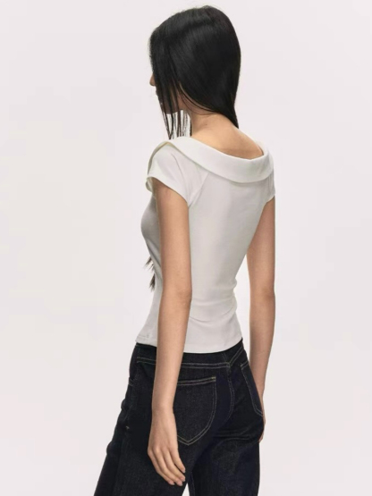 Darby Draped Colalr Top