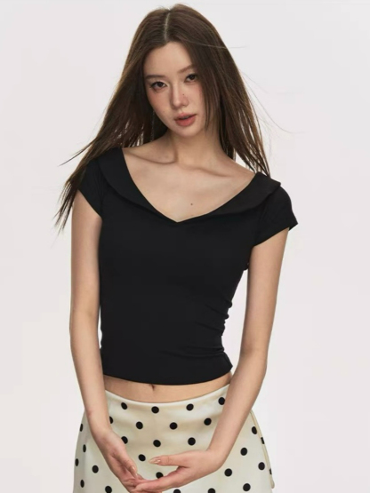 Darby Draped Colalr Top