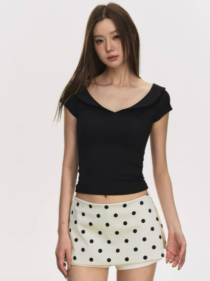 Darby Draped Colalr Top