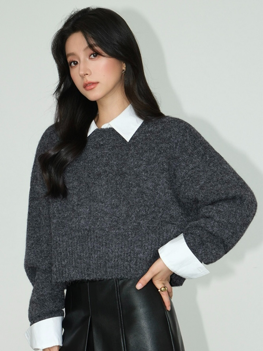 Bimba Cropped Sweater-The Black Bow-