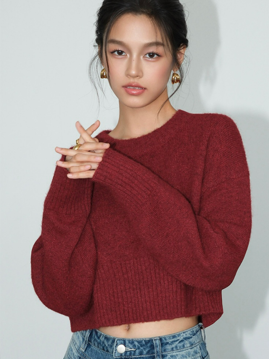 Bimba Cropped Sweater-The Black Bow-