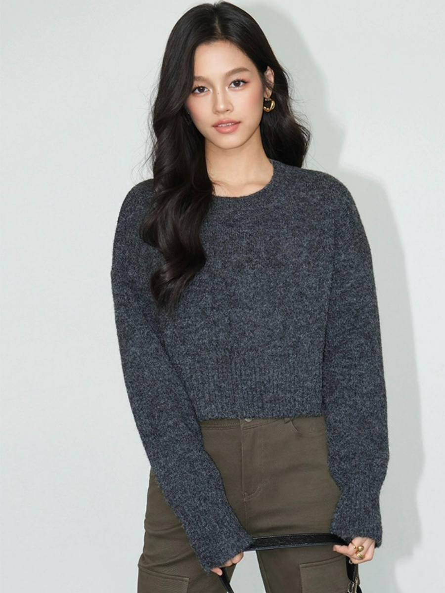 Bimba Cropped Sweater-The Black Bow-