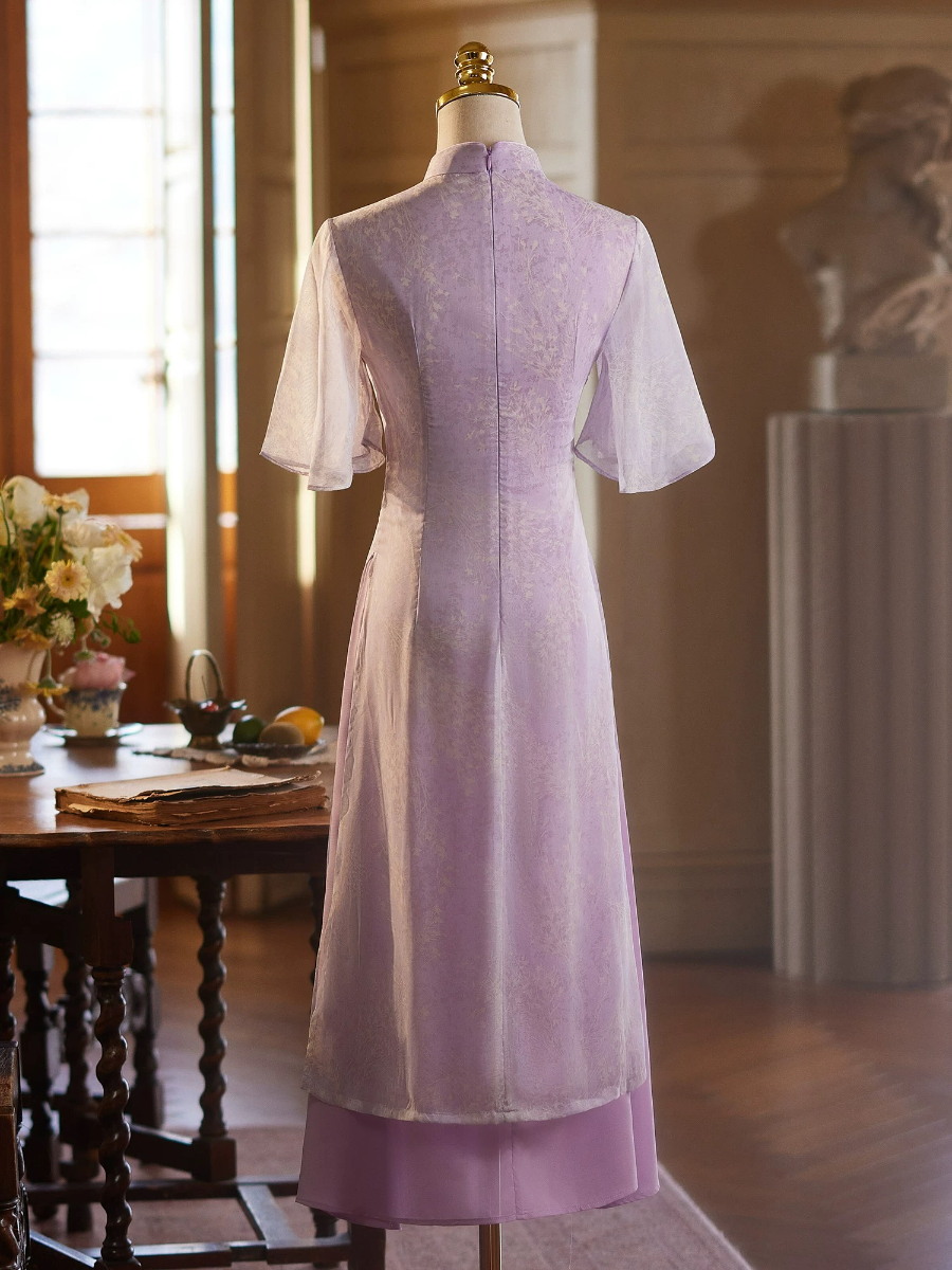 Shuang Qian Flounce Sleeves Oriental Dress