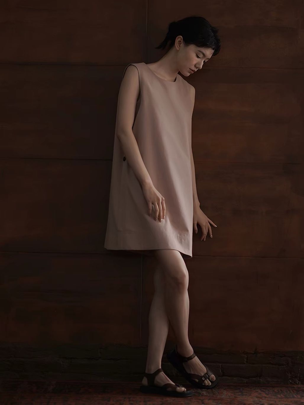 Rosana Side-Button Shift Dress
