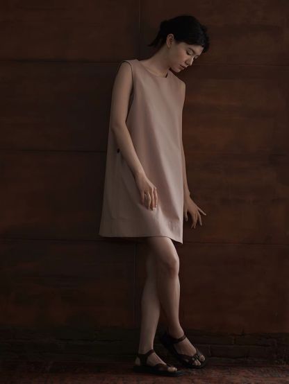 Rosana Side-Button Shift Dress