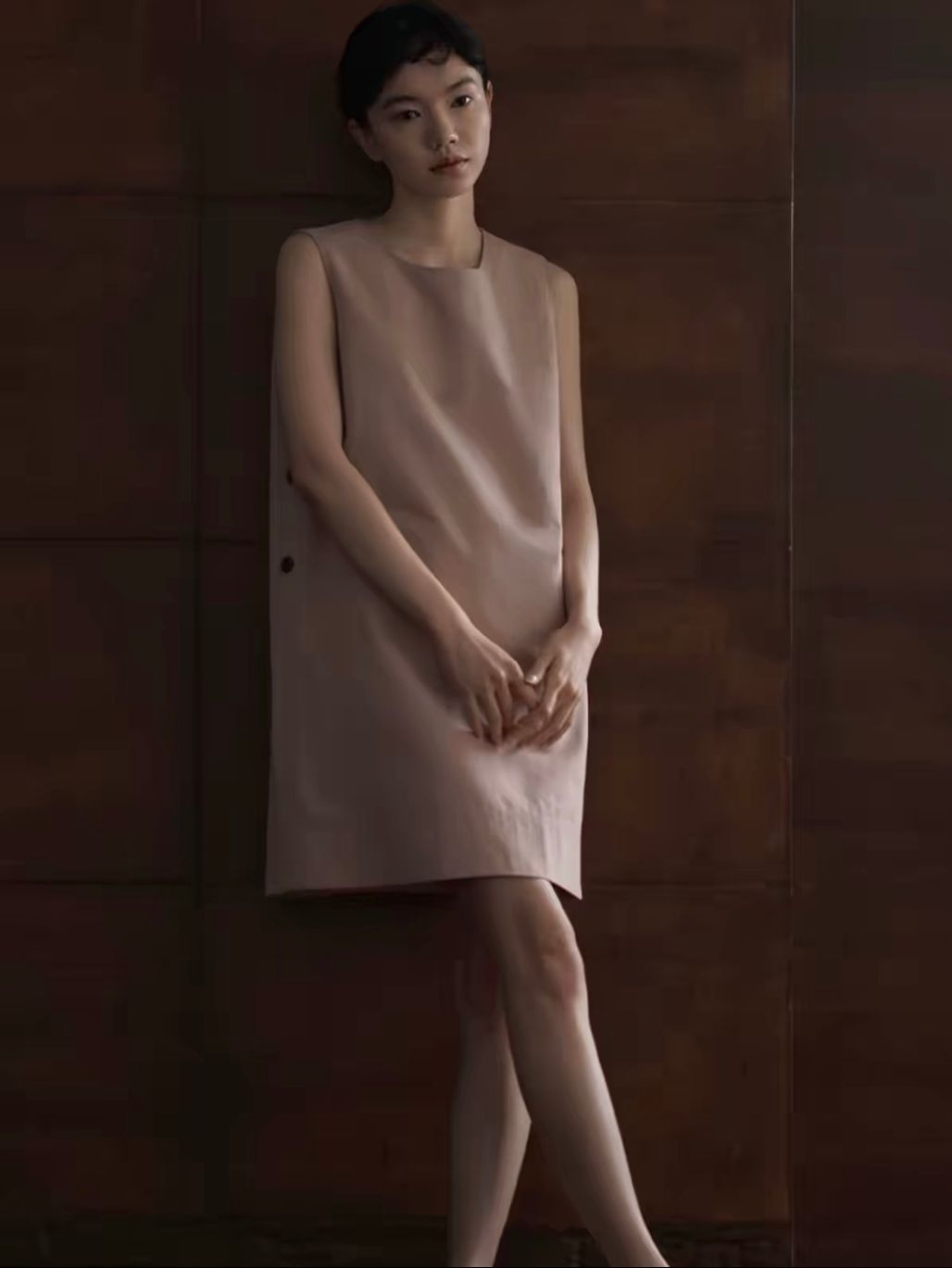 Rosana Side-Button Shift Dress