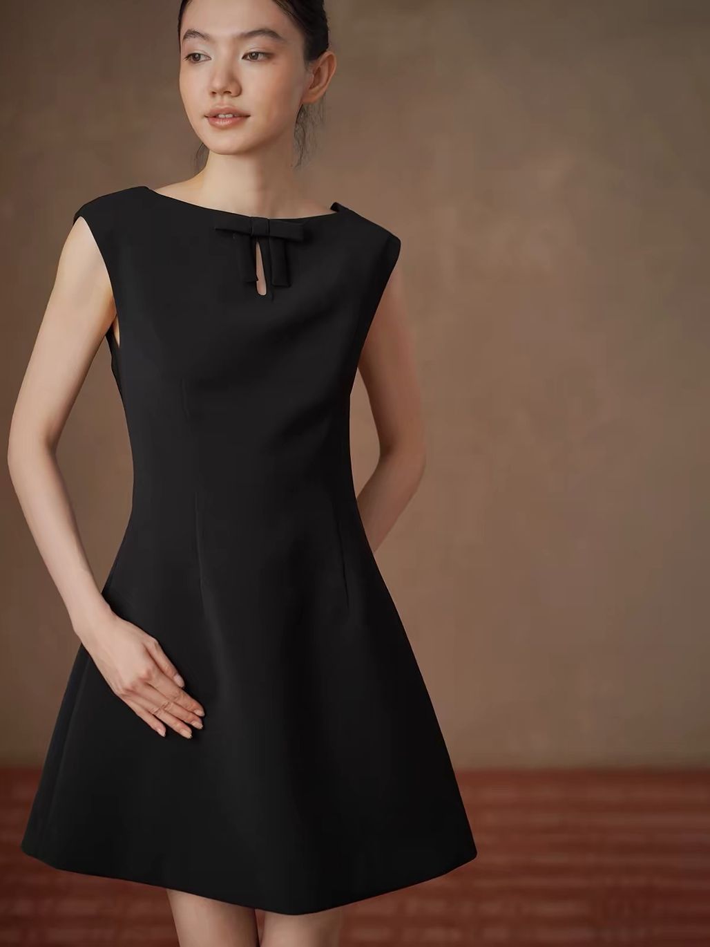 Ramola Bateau Neck A-Line Dress