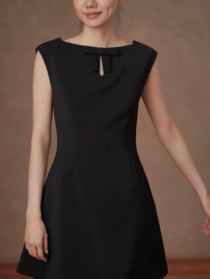 Ramola Bateau Neck A-Line Dress