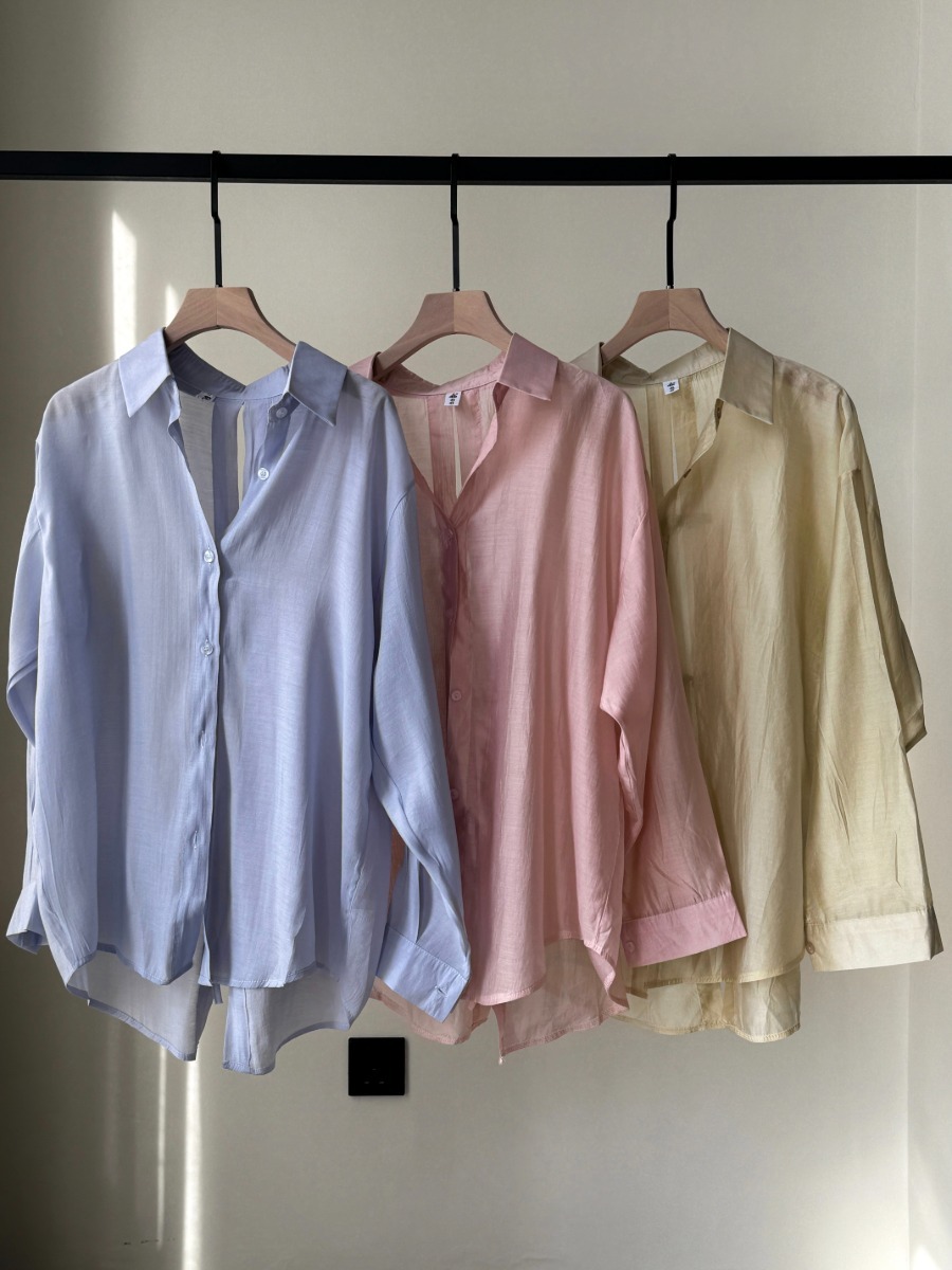 Ni Ni Back Pankou Sheer Chiffon Shirt & Benny Padded Top-The Black Bow-