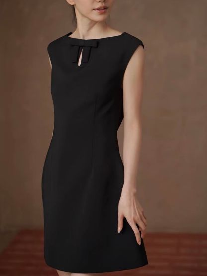 Ramola Bateau Neck A-Line Dress