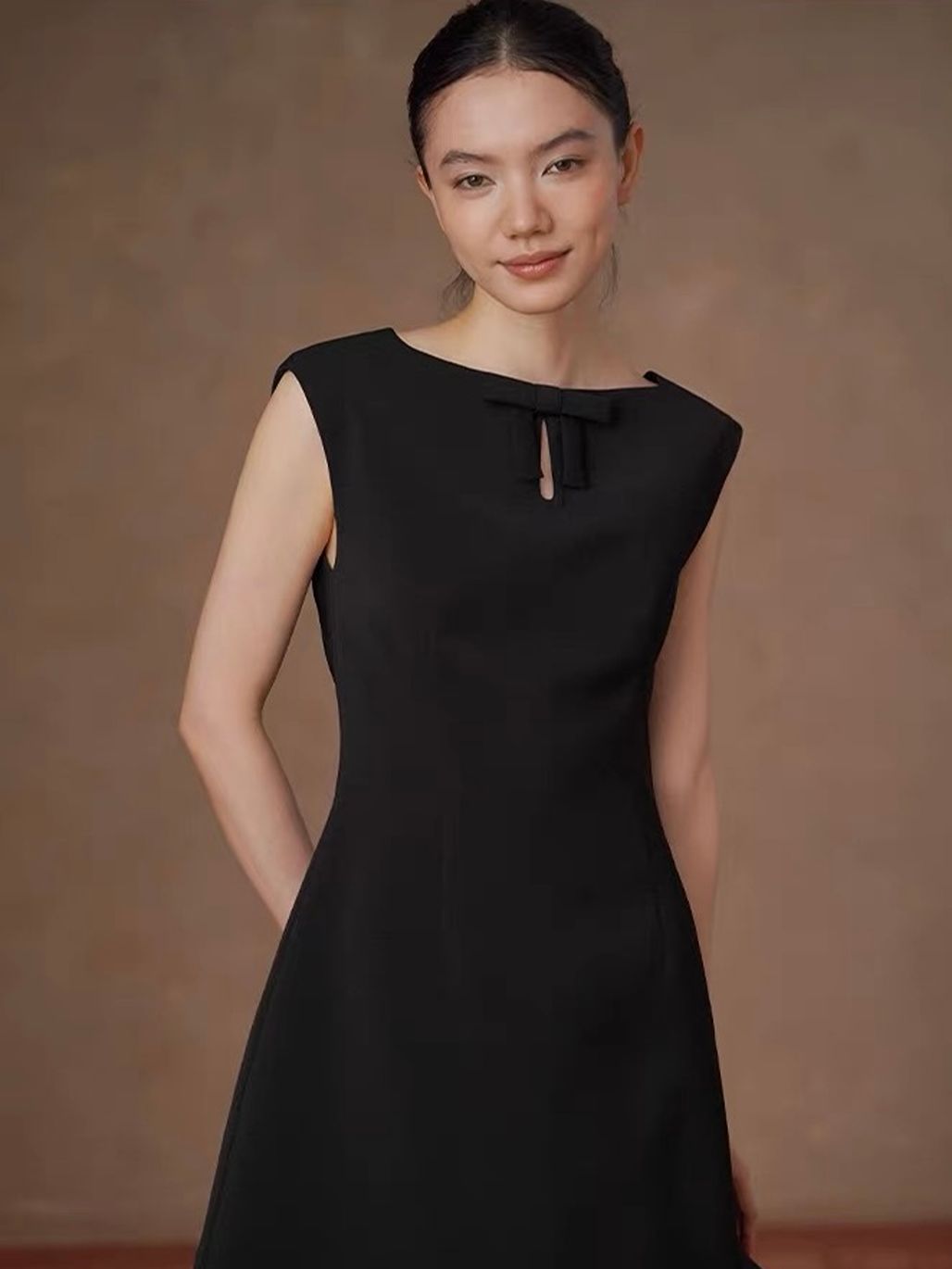 Ramola Bateau Neck A-Line Dress
