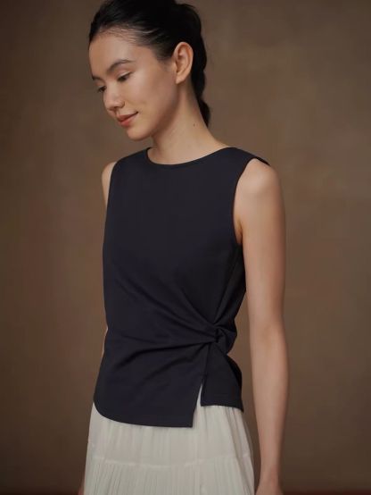 Ryder Side-Twist Sleeveless Top