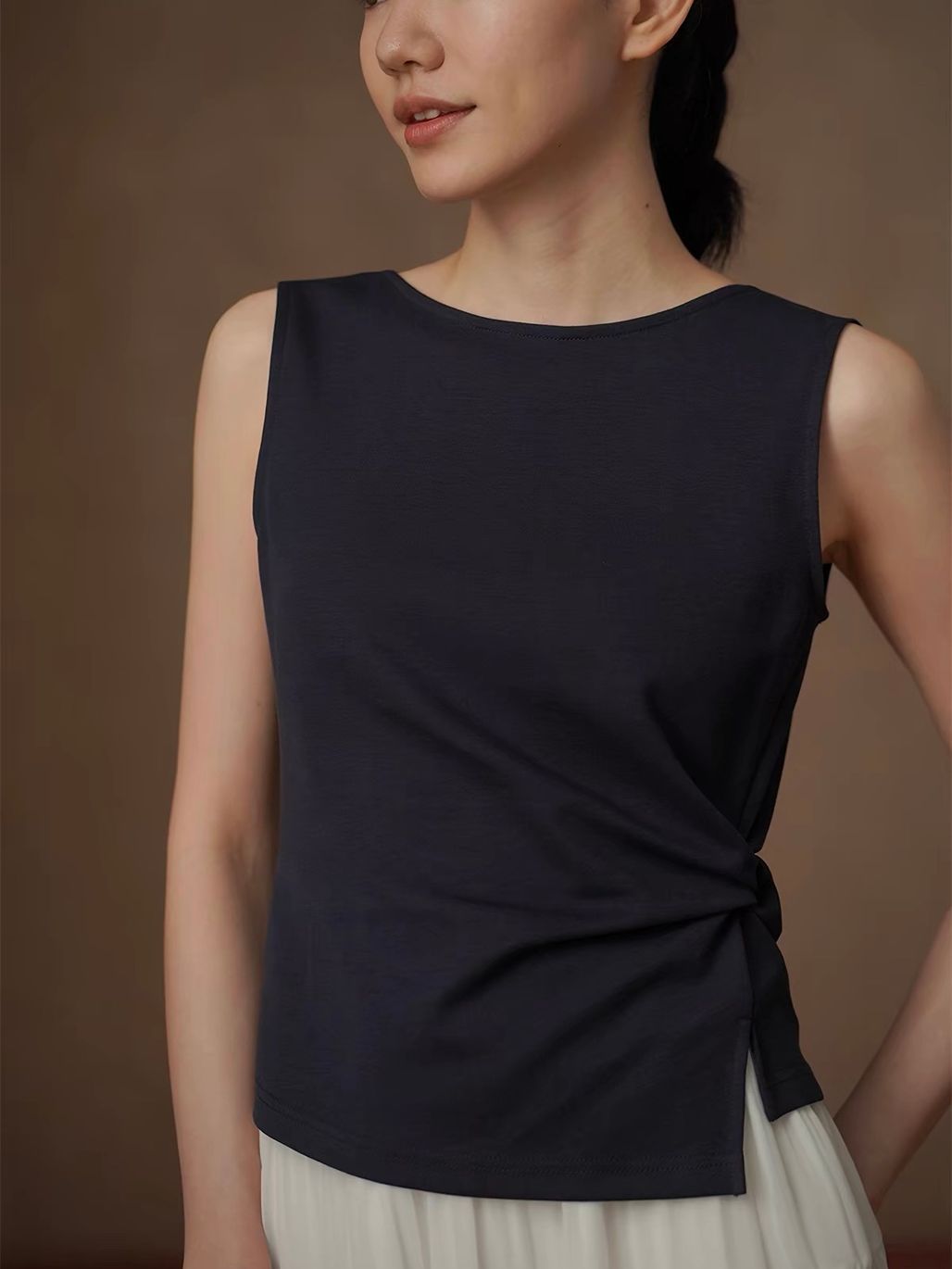Ryder Side-Twist Sleeveless Top