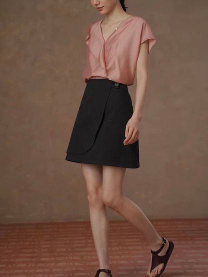 Row Soft Ruffle Blouse