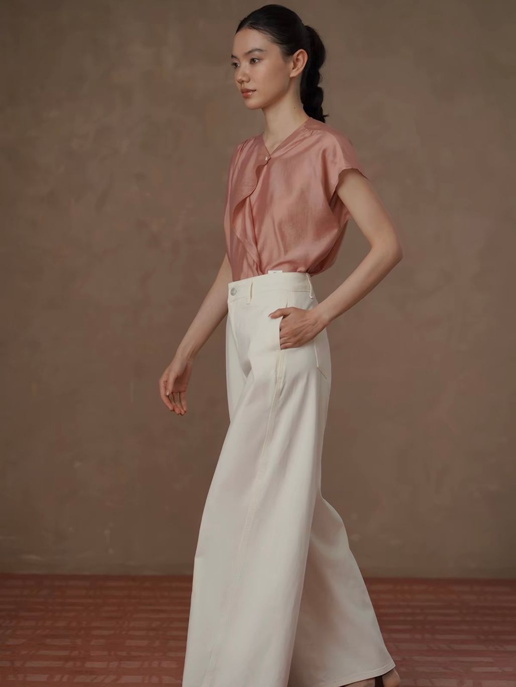 Row Soft Ruffle Blouse