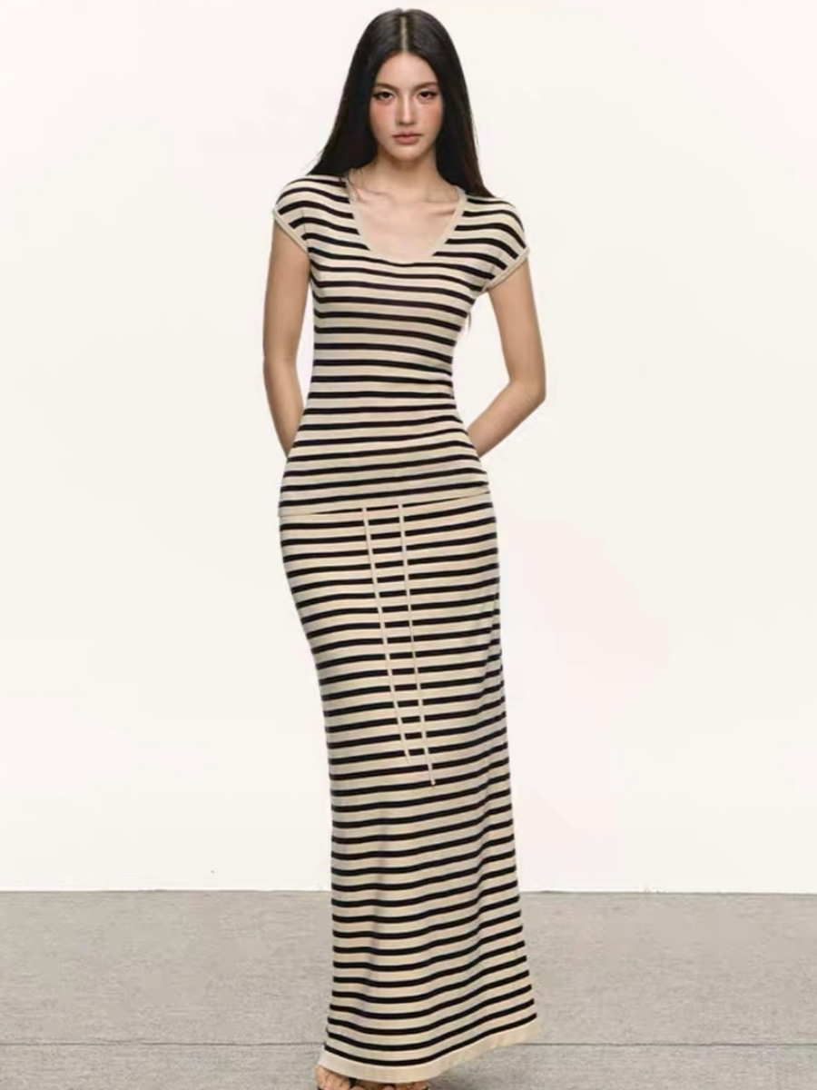 Dynna Stipe Top & Skirt Set