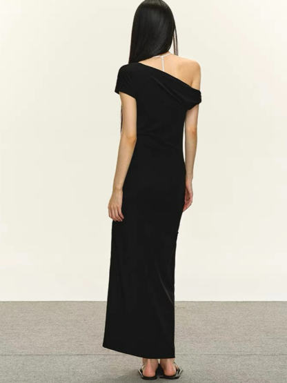 Daniela Asymmetric Shoulder Bodycon Dress